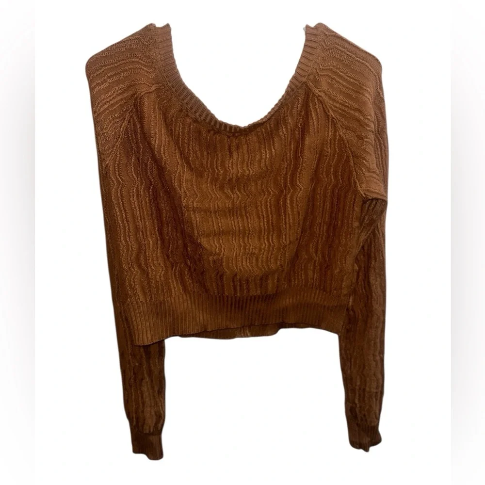 Free People Cropped Knit Button-Up Cardigan - Picture 3 of 5